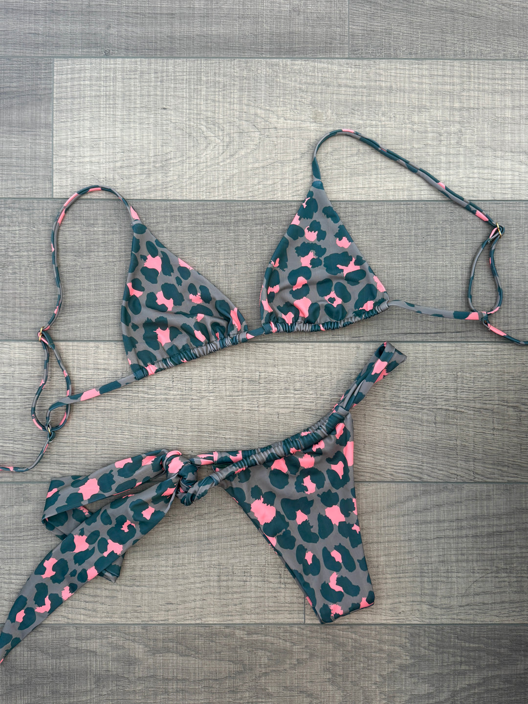 California Bikini Top | Pink Leopard