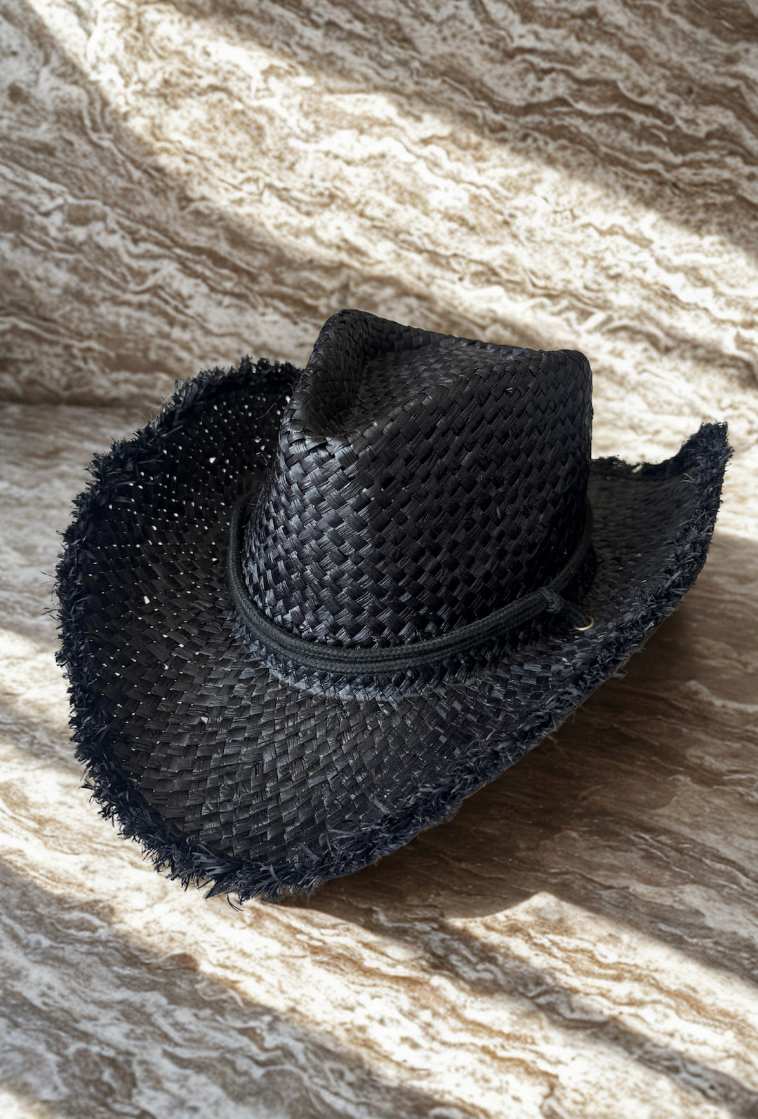 Black Cowboy Straw Hat