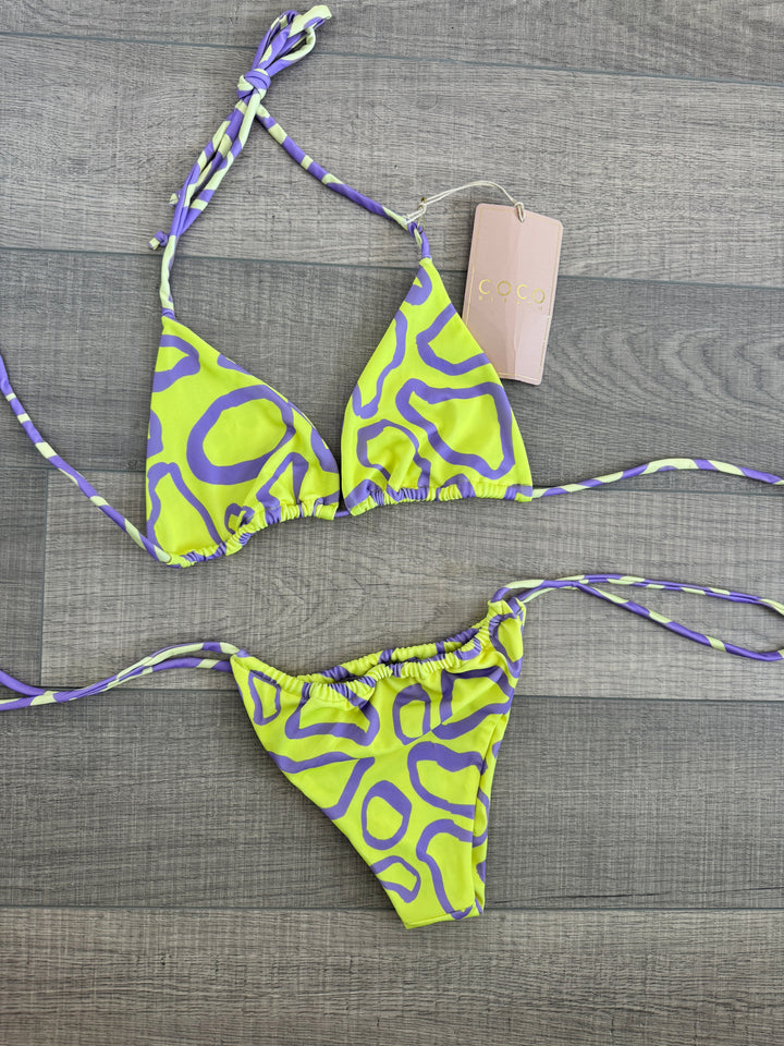 Afrodita Bikini Top | Neon Abstract