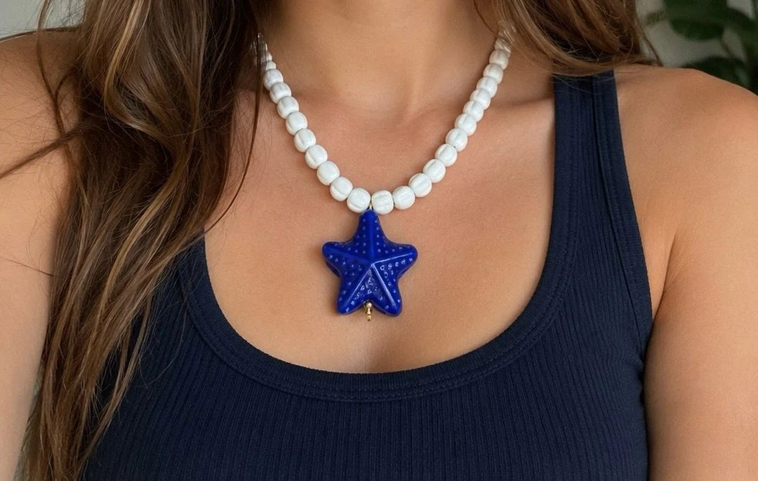 COBALT STARFISH NECKLACE