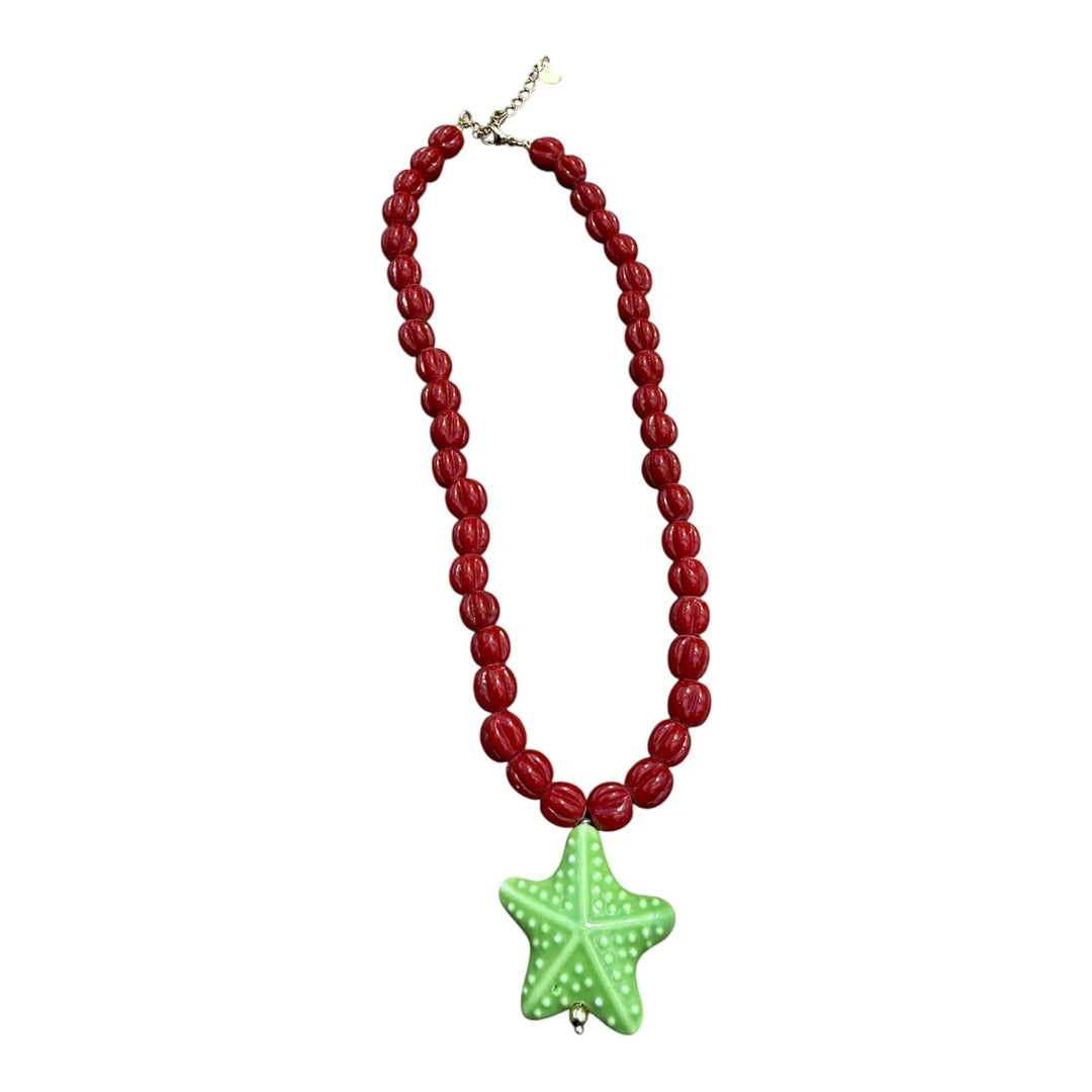 CRIMSON STARFISH NECKLACE
