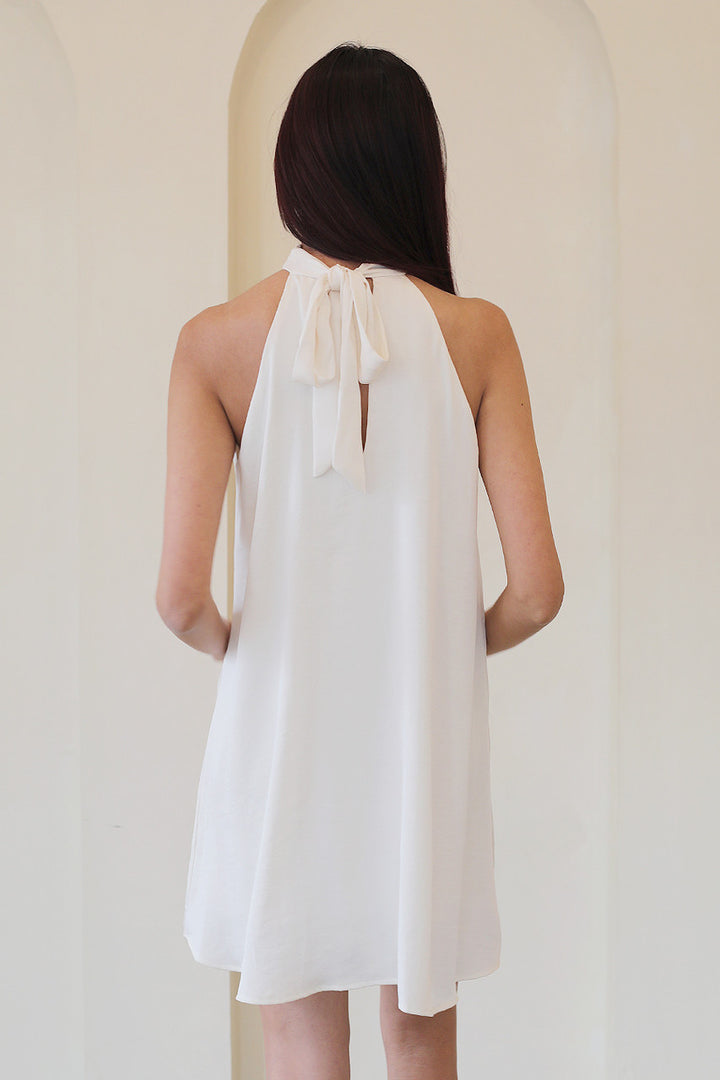 Ivory Halter Mini Dress