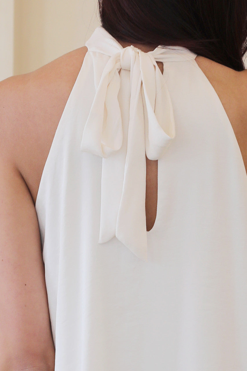 Ivory Halter Mini Dress