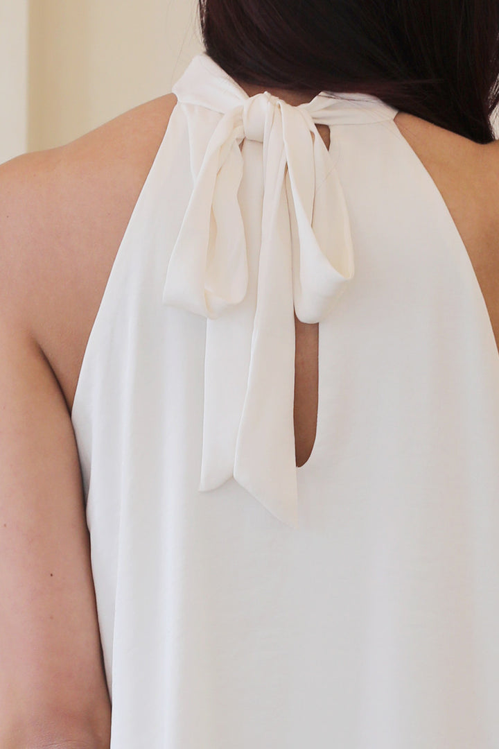 Ivory Halter Mini Dress