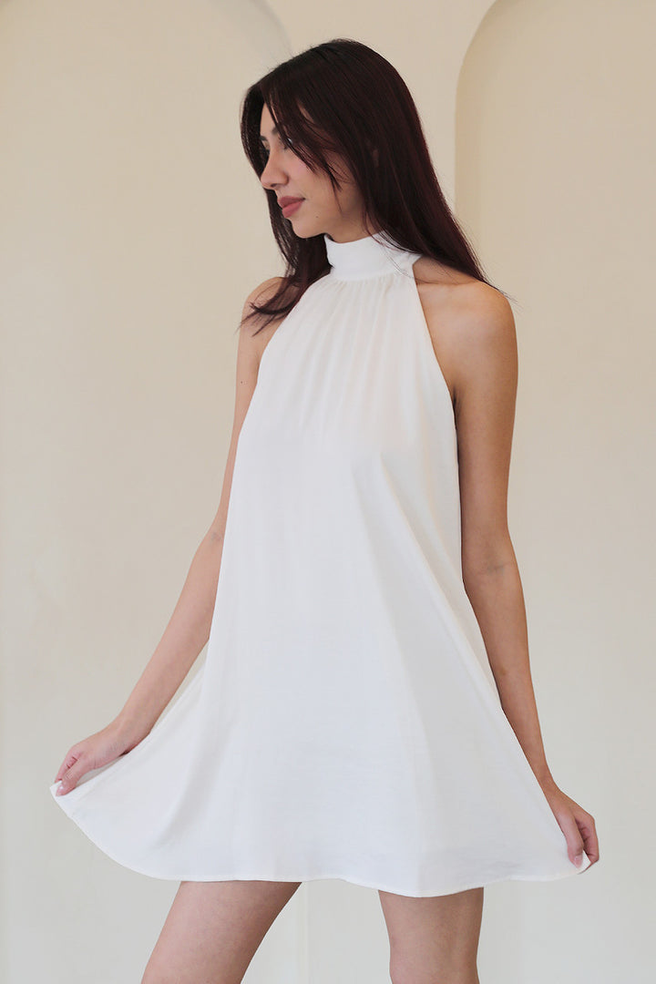 Ivory Halter Mini Dress