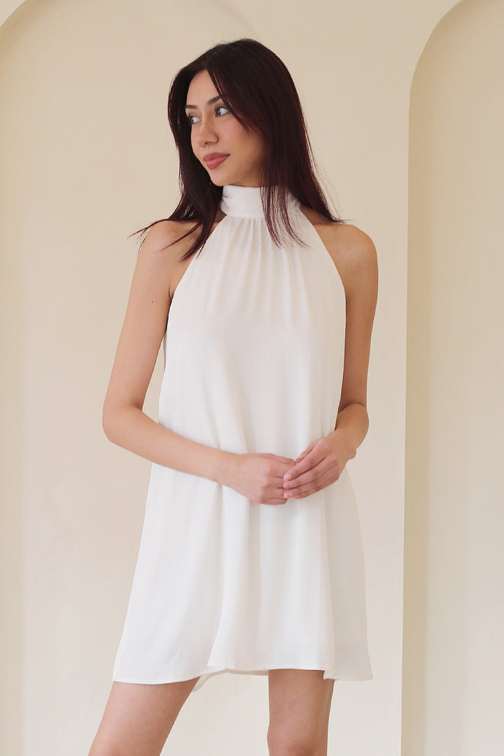 Ivory Halter Mini Dress