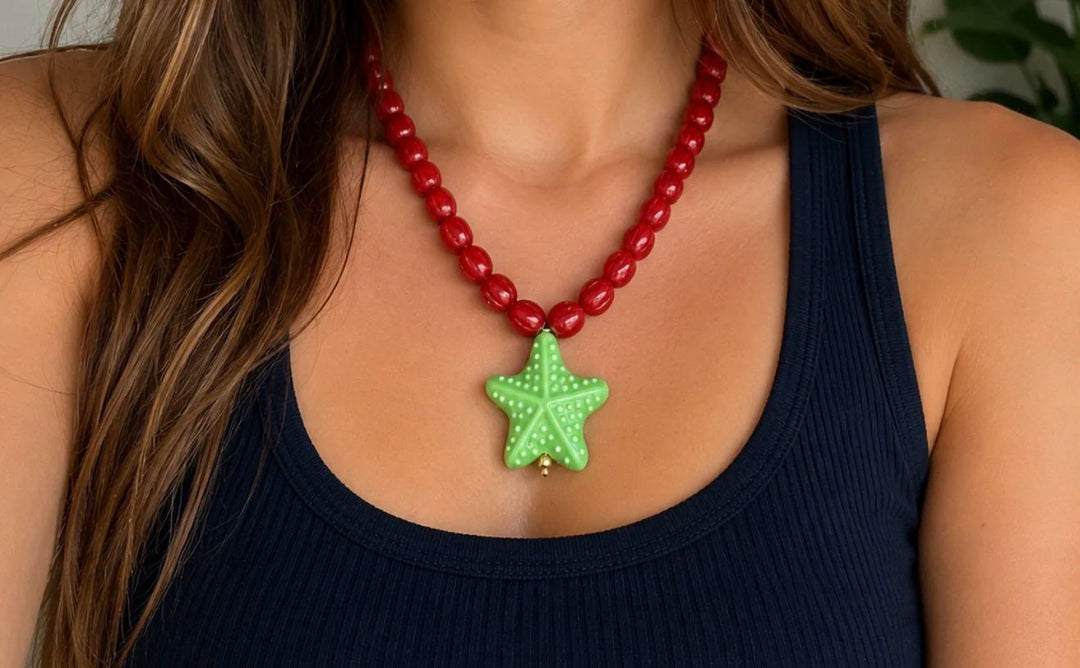 CRIMSON STARFISH NECKLACE