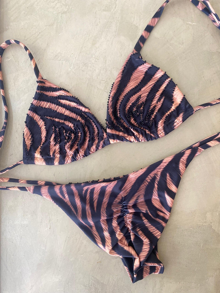 Zebra Bikini Top (PRE-ORDER)
