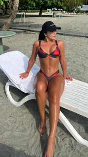 Coco Bikini Bottom | Gradient Red