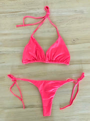 Pink Triangle Bikini Top