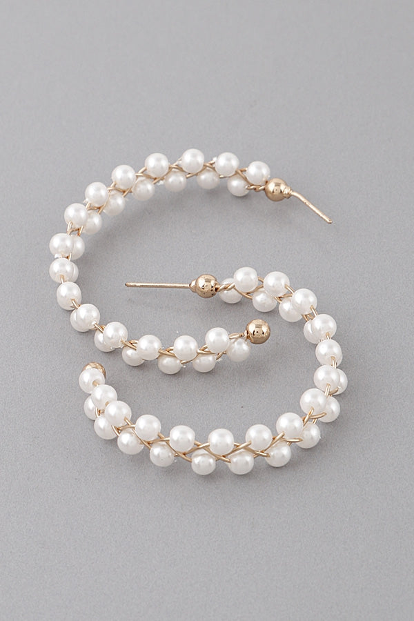 Pearl Hoop Earring