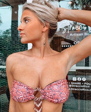 Wild Snake Strapless Bikini Top