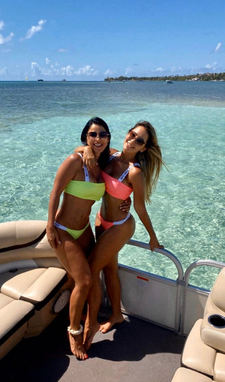 Pink NO BRA CLUB Bikini Top