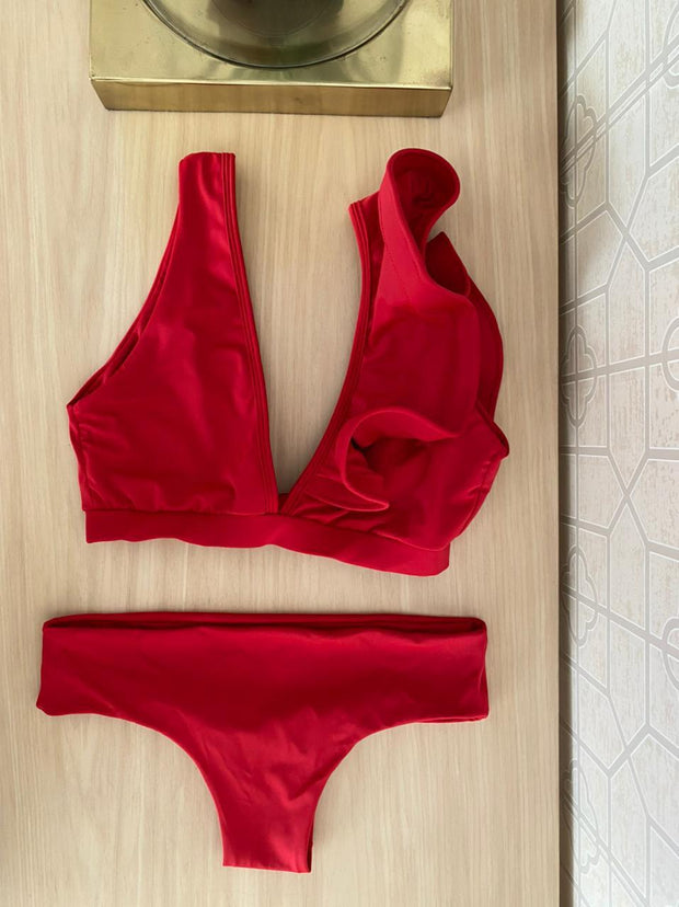 Passion Red Bikini Top