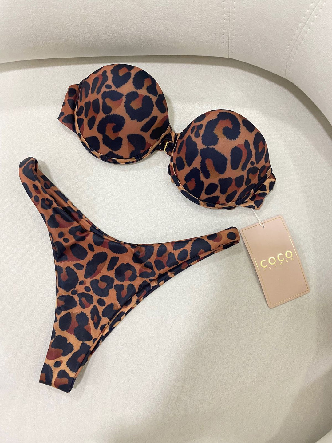 Nassao Bikini Top | Leopard