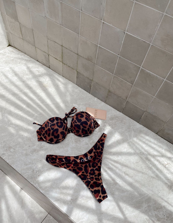 Nassao Bikini Top | Leopard