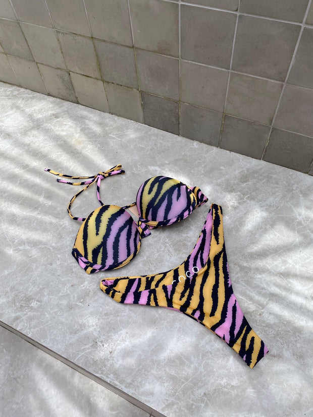 Nassao Bikini Top | Vivid Zebra