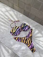 Nassao Bikini Top | Vivid Zebra