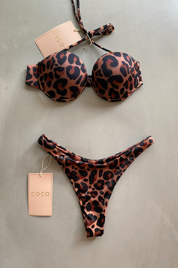 Nassao Bikini Top | Leopard