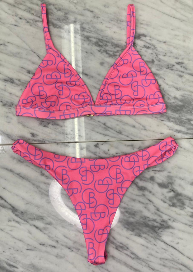 Louie Bikini Top | Pink Coco Blanco
