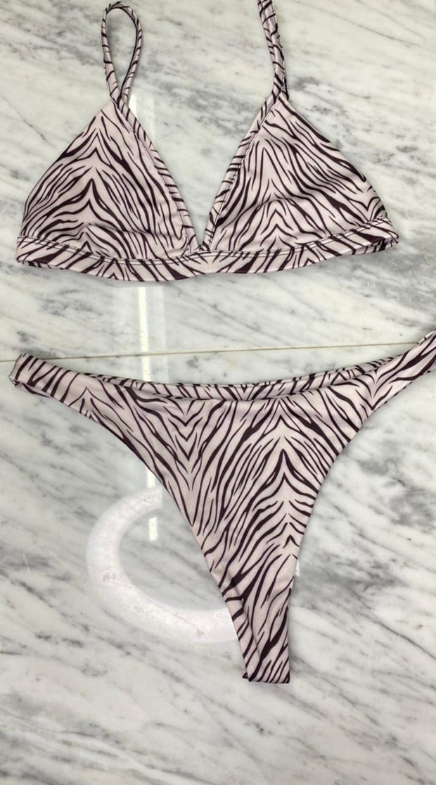 Louie Bikini Top | Zebra