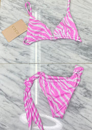 Rousie Bikini Bottom | Pink Zebra