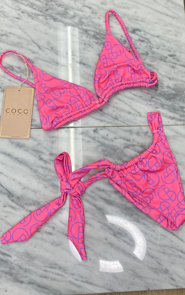 Rousie Bikini Top | Pink Coco Blanco