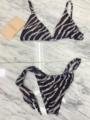 Rousie Bikini Top | Zebra