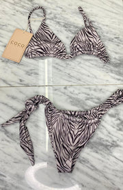 Rousie Bikini Top | Zebra