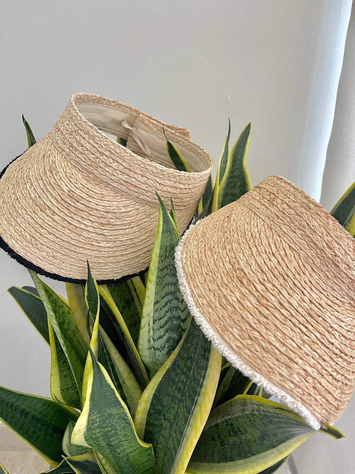 Kailua Raffia Straw Visor