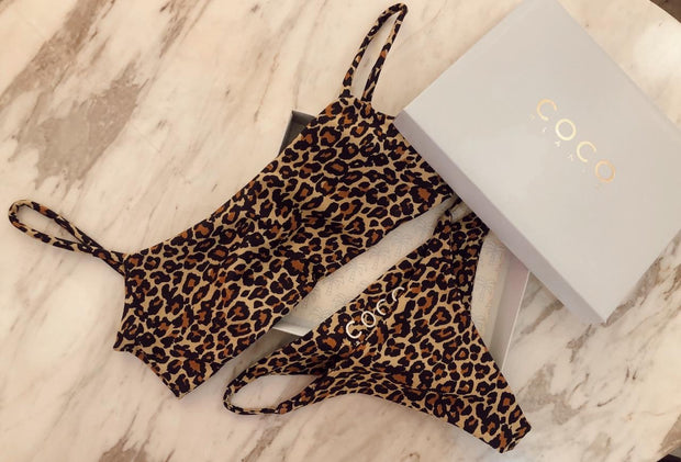 Sexy Leopard Print String Side Bikini Bottom