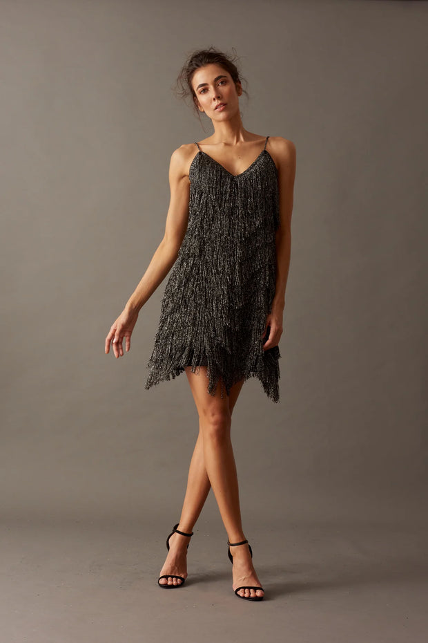 Ethereal Short Dress | Black Starlight