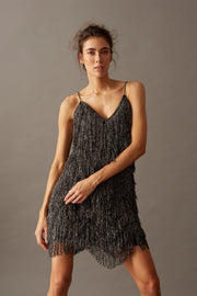 Ethereal Short Dress | Black Starlight