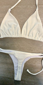 Ivory Triangle Bikini Top