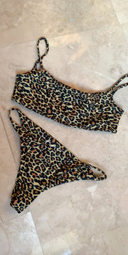 Sexy Leopard Print String Side Bikini Bottom