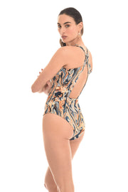 Blue Marble Reversible One Piece Swimsuit