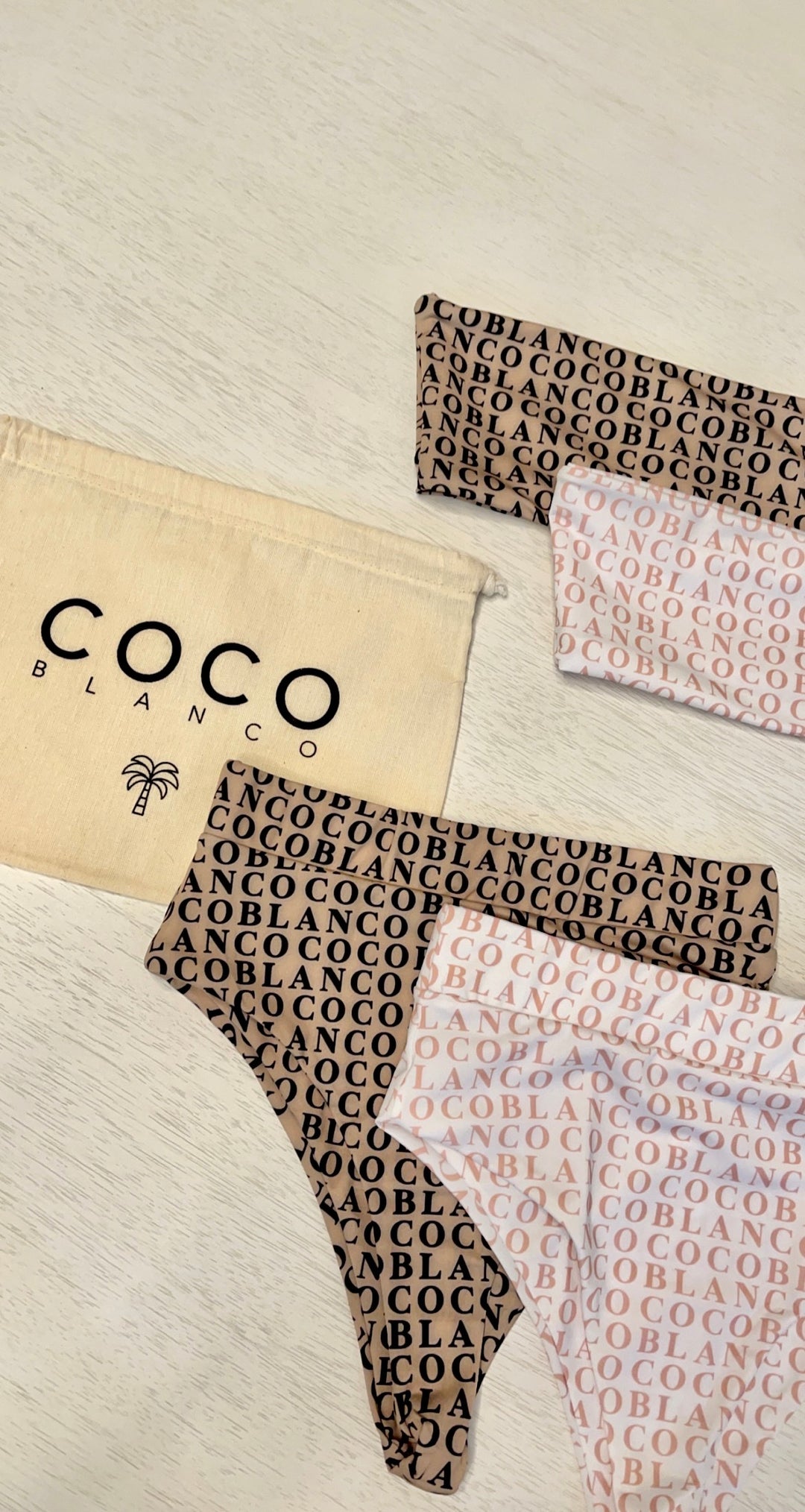 White Coco Blanco Bandeau Bikini Top