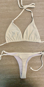 Ivory Thong Bikini Bottom