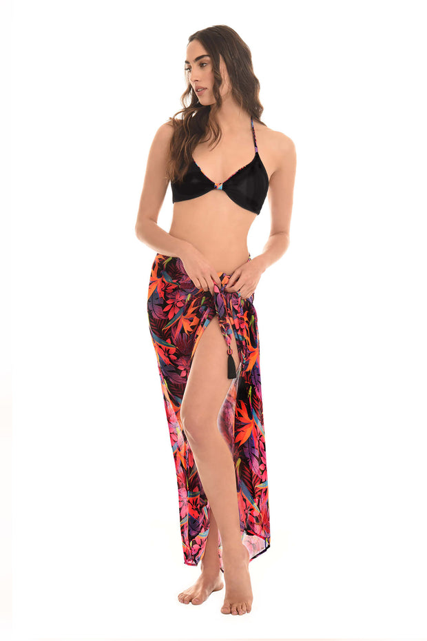 Neon Flowers Sarong