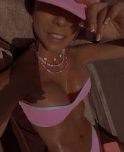 Palm Bikini Top | Pink
