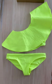 Neon Yellow Bikini Top