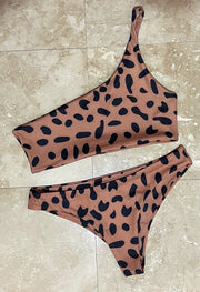 Brown Dotty Bikini Bottom