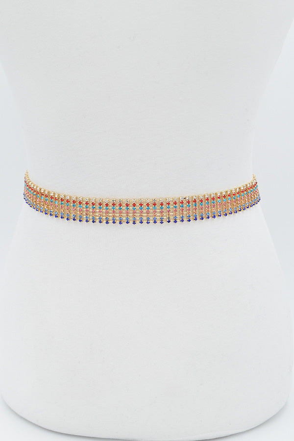 Diana Colored Rhinestone Belt